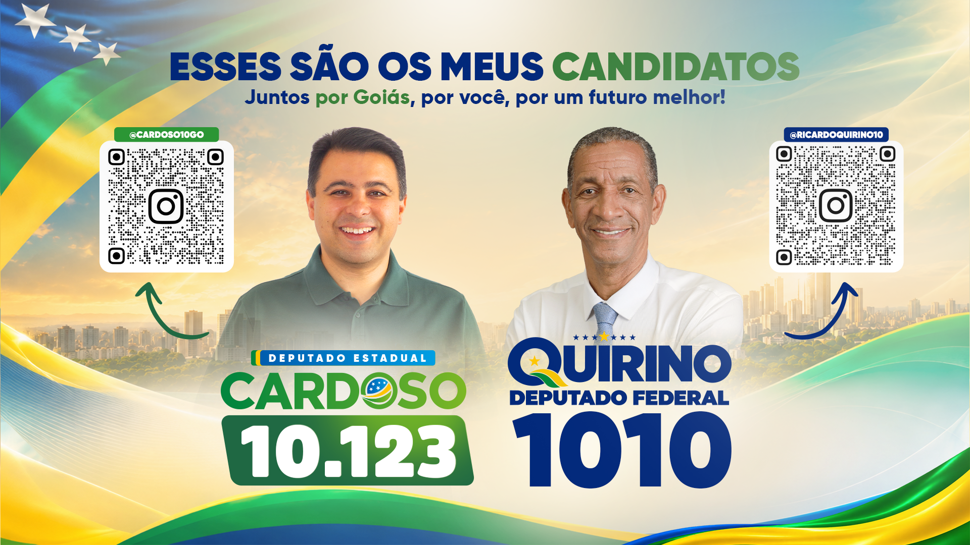 Campanha Agora é Oficial — Cardoso é candidato a deputado estadual por Goiás.